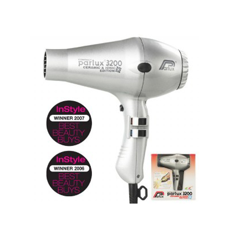 Parlux 3200 Ionic Ceramic Compact Hair Dryer – Silver – Coverall  Hairdressing Supplies