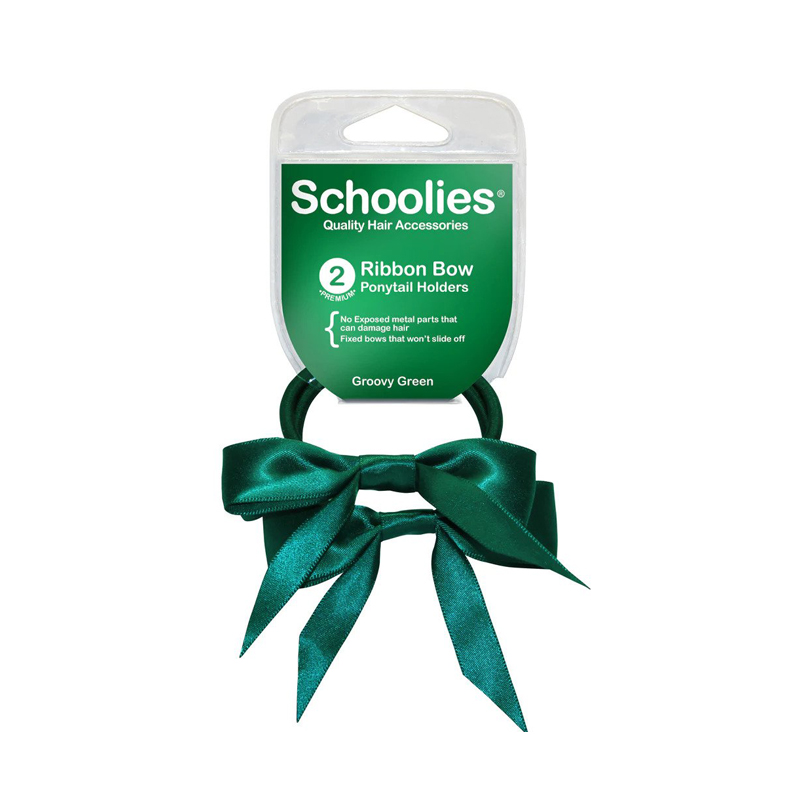 18135 Schoolies Ribbon Bows 2pc – Groovy Green