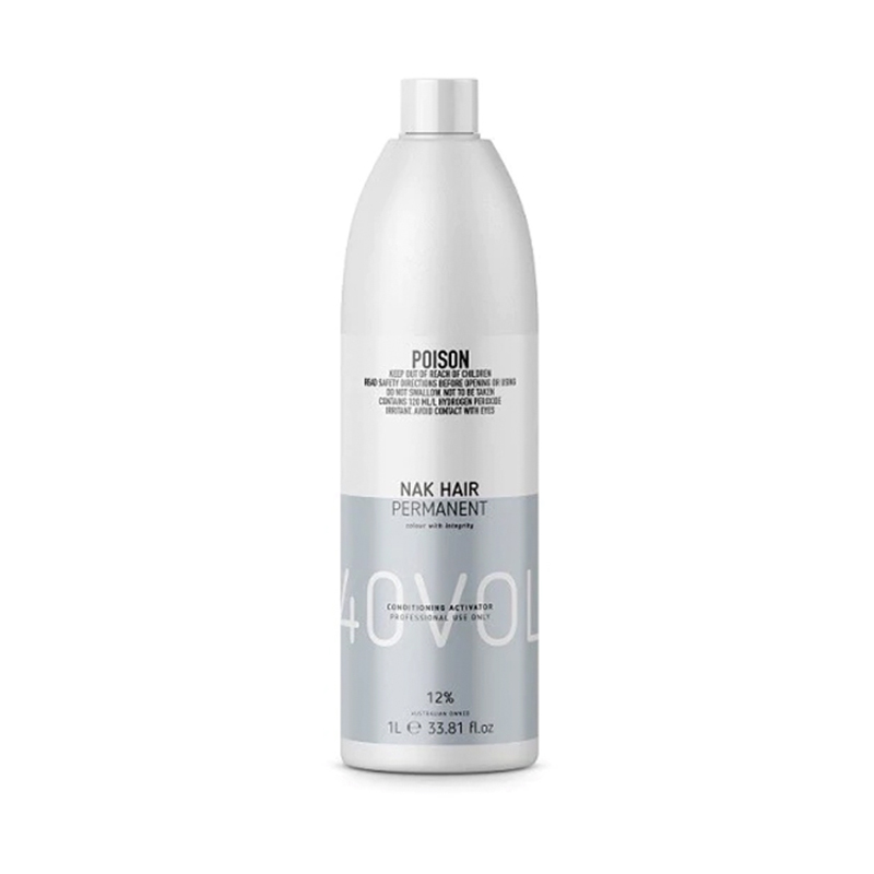 N40V NAK Hair Permanent Activator 40 Vol 12% 1ltr
