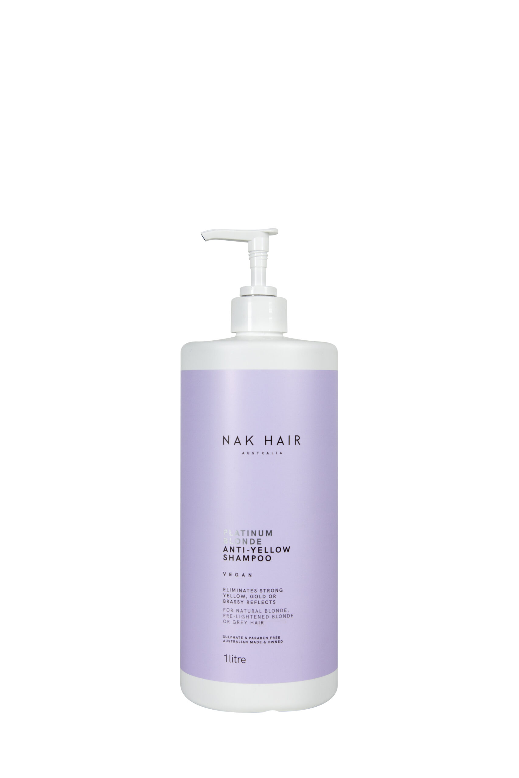 NPBS1000 NAK Platinum Blonde Anti Yellow Shampoo 1ltr